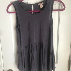 Dusty Blue/Navy Sleeveless Top